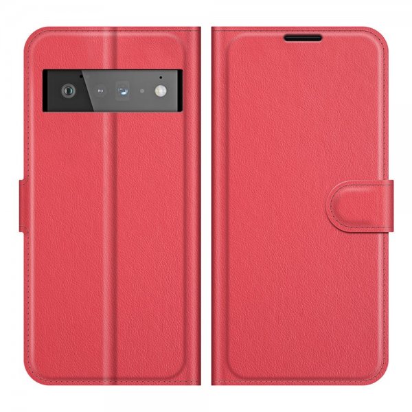 Google Pixel 6 Pro Cover Litchi Red