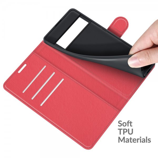 Google Pixel 6 Pro Cover Litchi Red