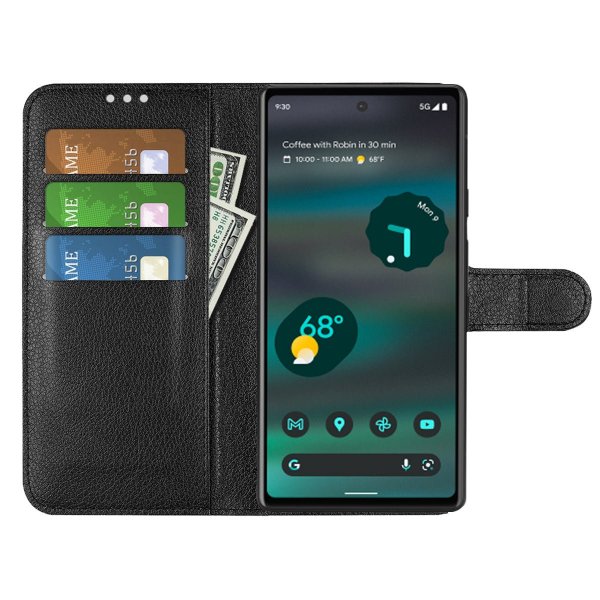 Google Pixel 6a Cover with Stand Black