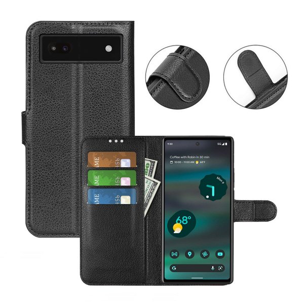 Google Pixel 6a Cover with Stand Black
