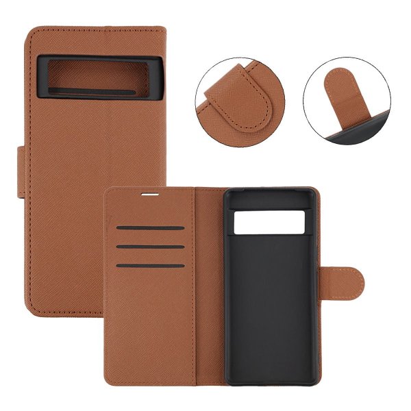 Google Pixel 7 Cover with Stand Brown