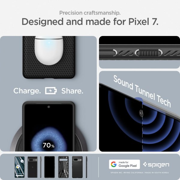 Google Pixel 7 Case Liquid Air Matte Black