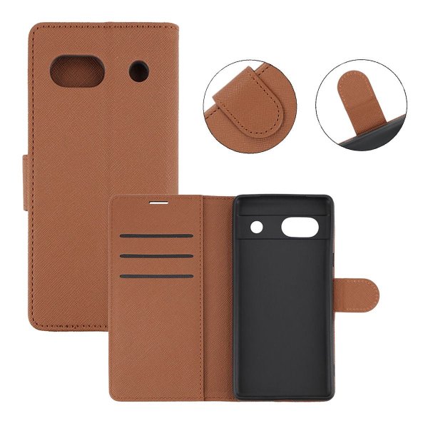 Google Pixel 7a Cover with Stand Brown