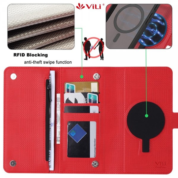 Google Pixel 8 Pro Cover Detachable Case GHB Series MagSafe Red