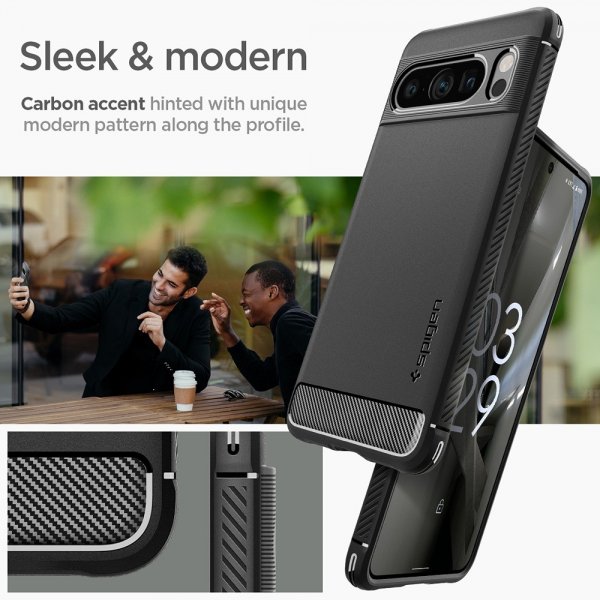 Google Pixel 8 Pro Case Rugged Armor Matte Black