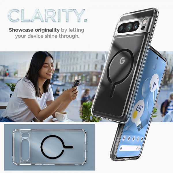 Google Pixel 8 Pro Case Ultra Hybrid OneTap Ring MagFit Black