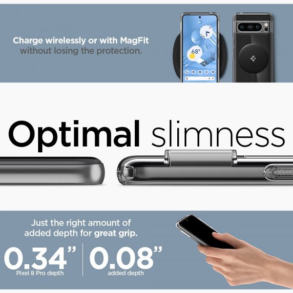 Google Pixel 8 Pro Case Ultra Hybrid OneTap Ring MagFit Black