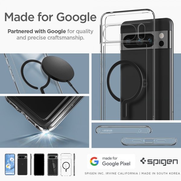 Google Pixel 8 Pro Case Ultra Hybrid OneTap Ring MagFit Black