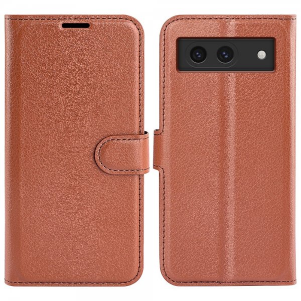 Google Pixel 8a Cover Litchi Brown