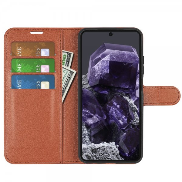 Google Pixel 8a Cover Litchi Brown