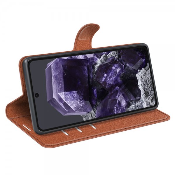 Google Pixel 8a Cover Litchi Brown