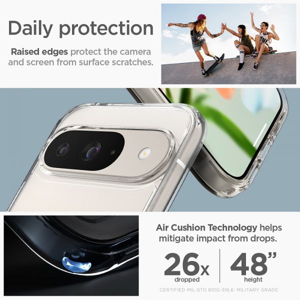 Google Pixel 9/Pixel 9 Pro Case Ultra Hybrid Crystal Clear
