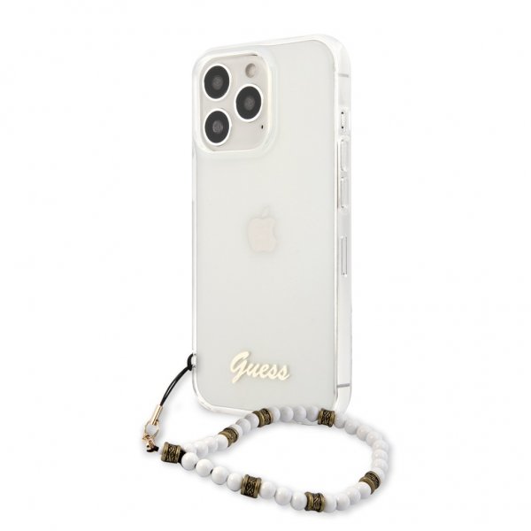 iPhone 13 Pro Case Pearl Handle Script Logo White