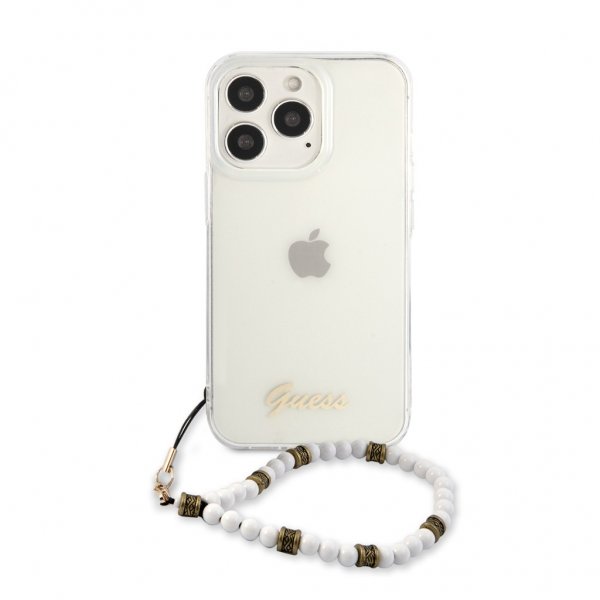 iPhone 13 Pro Case Pearl Handle Script Logo White