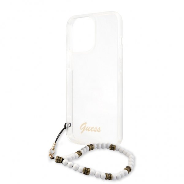 iPhone 13 Pro Case Pearl Handle Script Logo White