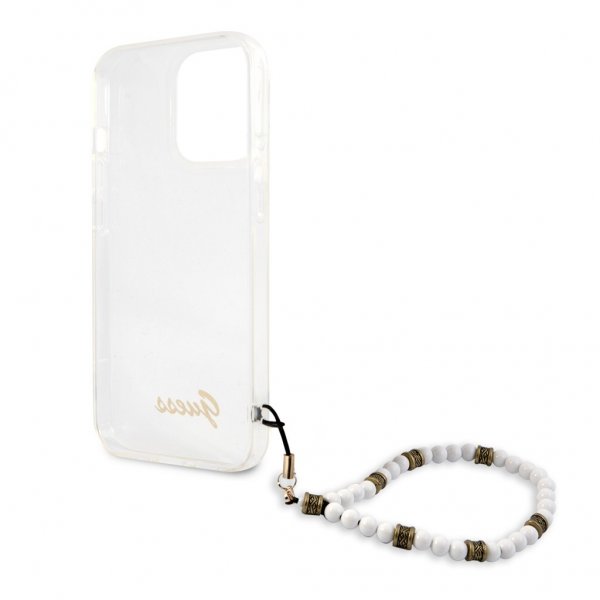 iPhone 13 Pro Case Pearl Handle Script Logo White