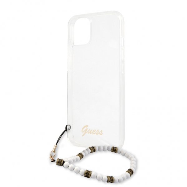 iPhone 13 Case Pearl Handle Script Logo White