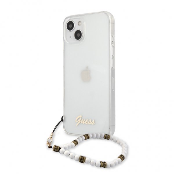 iPhone 13 Mini Case Pearl Handle Script Logo White