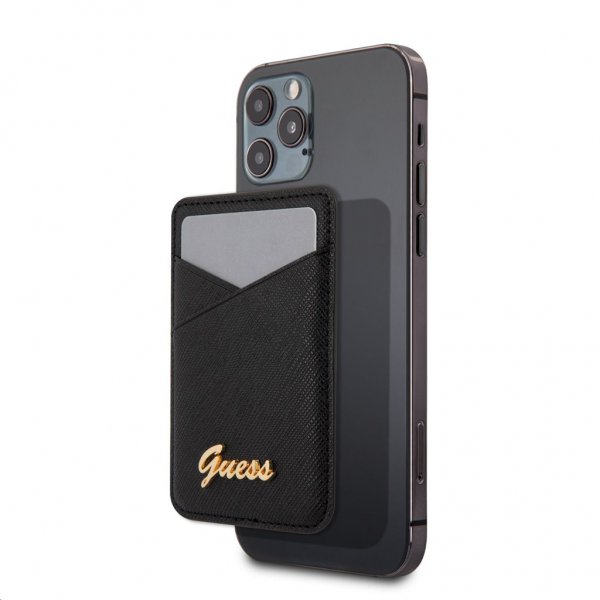 Magnetic card holder Metal Logo MagSafe Black