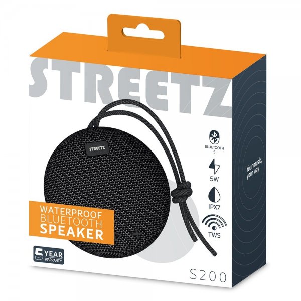 Speaker S200 Waterproof Bluetooth Speaker Black