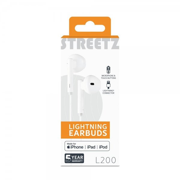 Headphones L200 Lightning Earbuds White