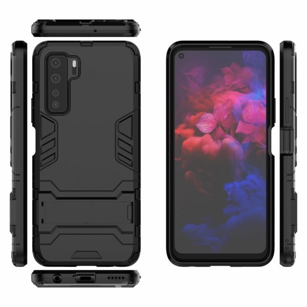 Huawei P40 Lite 5G Case Armor Stand Function Black