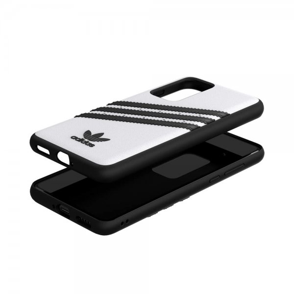 Huawei P40 Case OR 3 Stripes Snap Case White Black