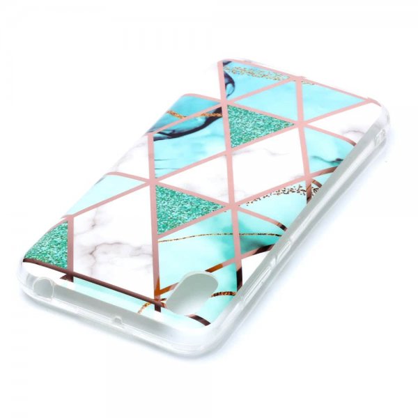 Huawei Y5 2019 Case Marble White Cyan