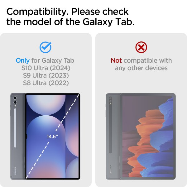 Samsung Galaxy Tab S8 Ultra/S9 Ultra/S10 Ultra Case Thin Fit Pro Black