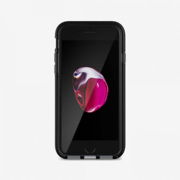 iPhone 7/8/SE Case Evo Check TPU Transparent Black