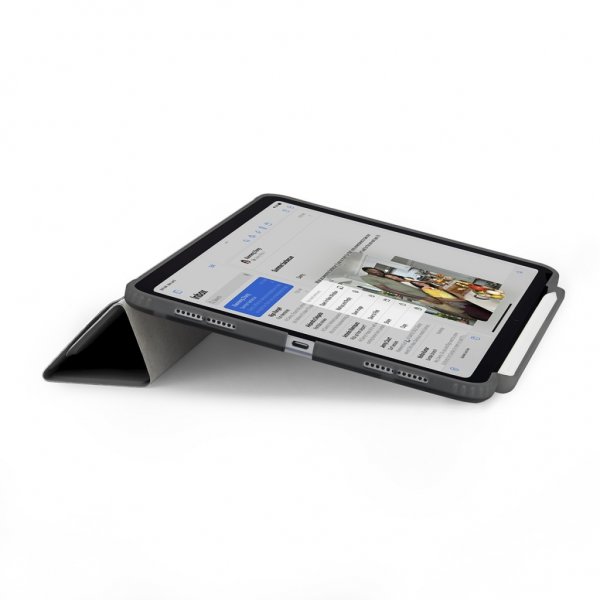 iPad Air 13 (M2/M3) Cover Origami No3 Pencil Case Grey