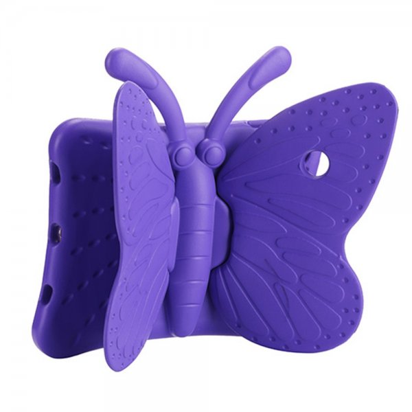iPad 9.7 (gen 5/6)/iPad Air 1/2 Case for Kids Butterfly Purple