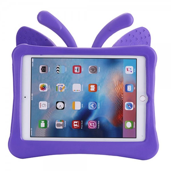 iPad 9.7 (gen 5/6)/iPad Air 1/2 Case for Kids Butterfly Purple