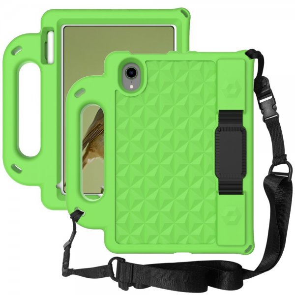 iPad mini (gen 6)/iPad mini (A17 Pro) Case for Kids Rhombus Pattern Green