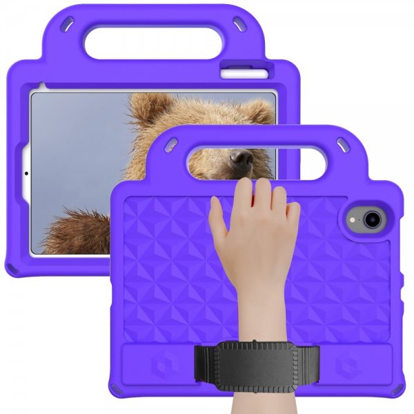 iPad mini (gen 6)/iPad mini (A17 Pro) Case for Kids Rhombus Pattern Purple