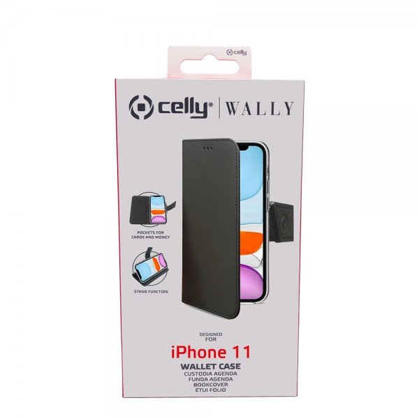 iPhone 11 Cover Wally Wallet Case Black