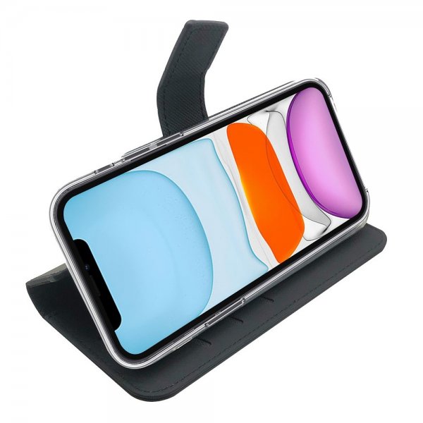 iPhone 11 Cover Wally Wallet Case Black