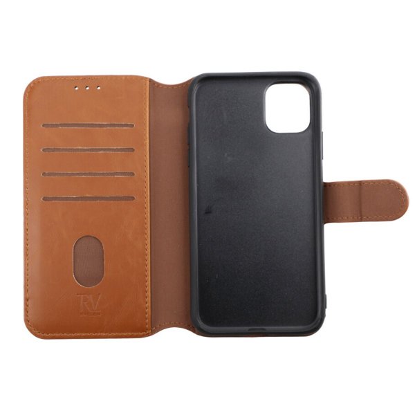 iPhone 11 Cover Detachable Wallet Case Brown