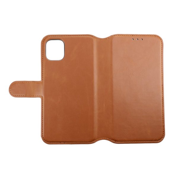 iPhone 11 Cover Detachable Wallet Case Brown
