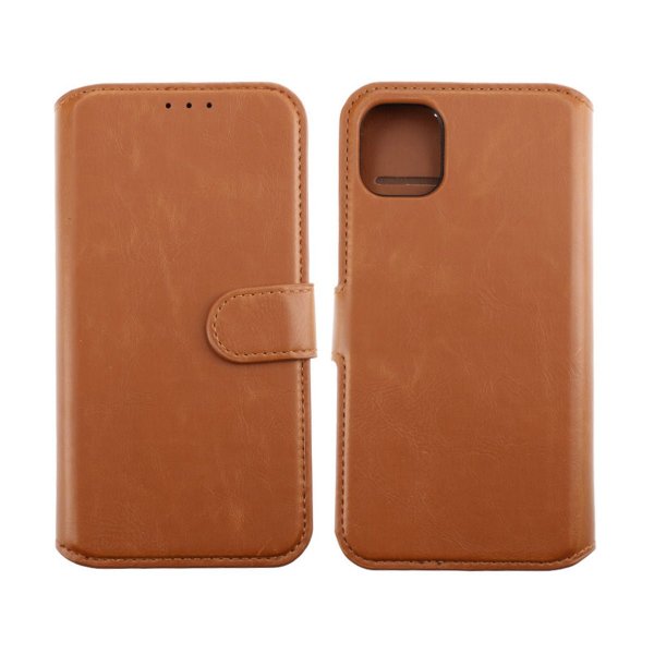 iPhone 11 Cover Detachable Wallet Case Brown