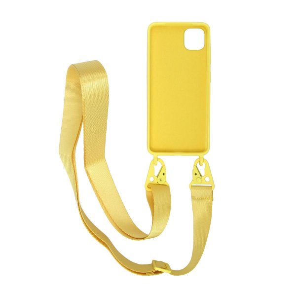 iPhone 11 Pro Max Case with Neck Strap Yellow