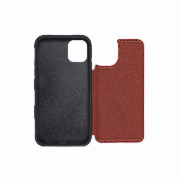 iPhone 11 Pro Max Case Fold-out card holder Brown