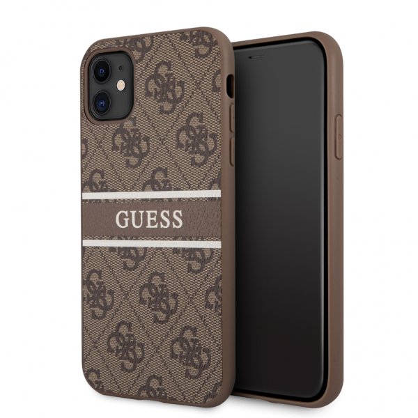 iPhone 11 Case Printed Stripe Brown