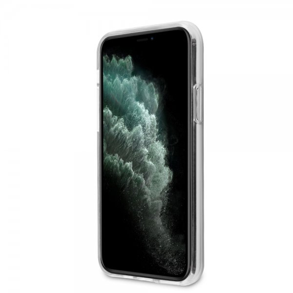 iPhone 11 Case Stripes Horizontal Transparent Black