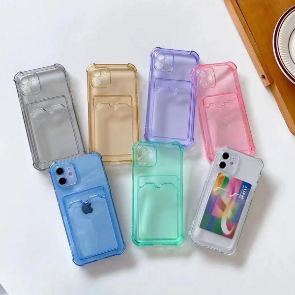 iPhone 11 Case Card Holder Shockproof Purple