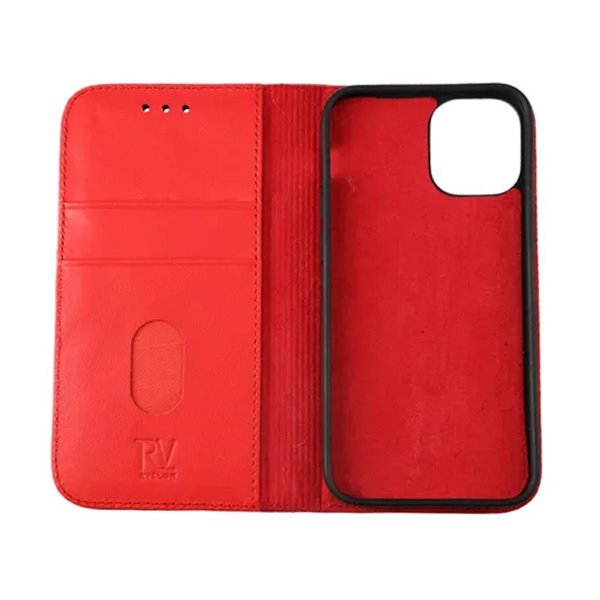 iPhone 12 Mini Cover Genuine Leather Red