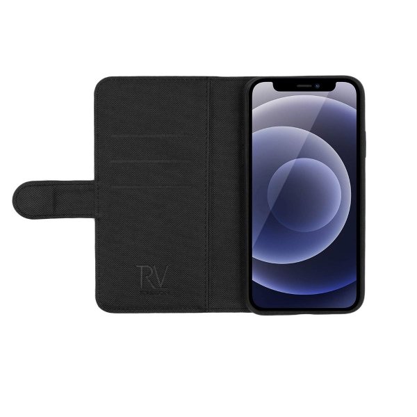 iPhone 12 Mini Cover Detachable Wallet Case Black