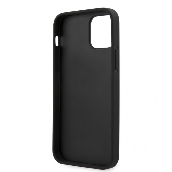 iPhone 12 Pro Max Case Saffiano Vintage Script Black