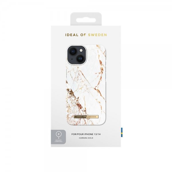 iPhone 13/14/15/16e/17e Case Fashion Case MagSafe Carrara Gold