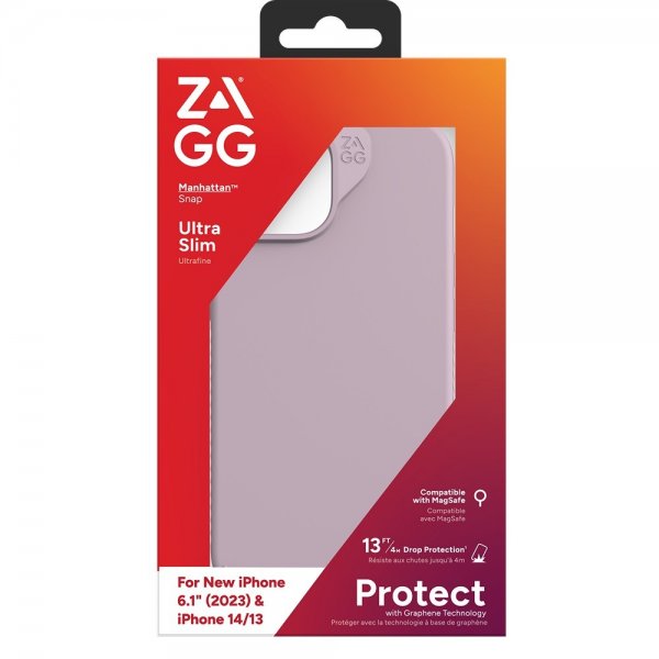 iPhone 13/iPhone 14/iPhone 15 Case ManHatan Snap Lavender